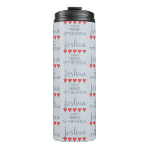 Bridal & Wedding Party 5 Heart Friend of Groom Thermal Tumbler