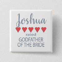 Bridal & Wedding Party 5 Heart Godfather of Bride