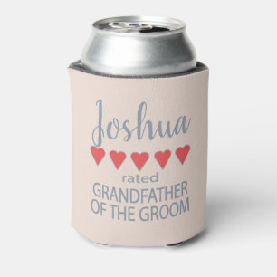 Bridal & Wedding Party 5 Heart Grandfather o Groom Can Cooler