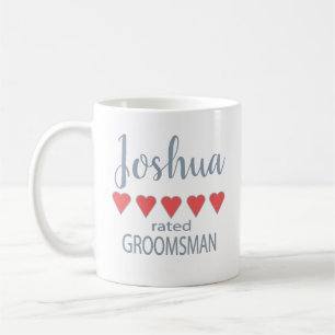 Bridal & Wedding Party 5 Heart Groomsman Coffee Mug