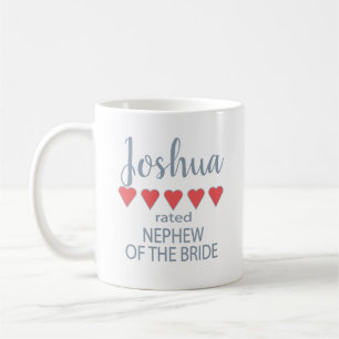 Bridal & Wedding Party 5 Heart Nephew of Bride Coffee Mug