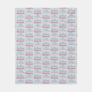 Bridal & Wedding Party 5 Heart Nephew of Groom Fleece Blanket