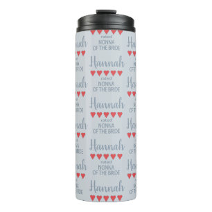 Bridal & Wedding Party 5 Heart Nonna of Bride Thermal Tumbler