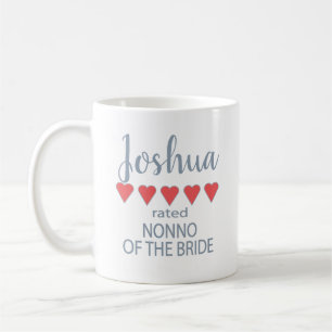Bridal & Wedding Party 5 Heart Nonno of Bride Coffee Mug