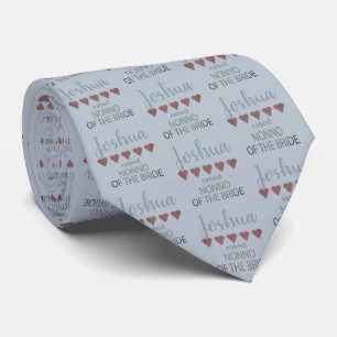 Bridal & Wedding Party 5 Heart Nonno of Bride Tie