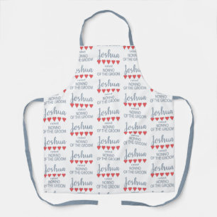 Bridal & Wedding Party 5 Heart Nonno of Groom Apron