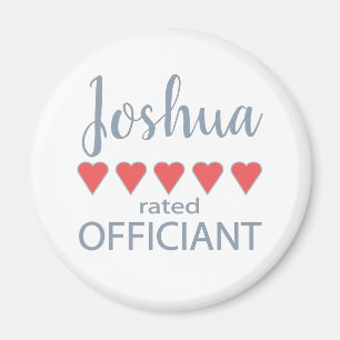 Bridal & Wedding Party 5 Heart Officiant Magnet