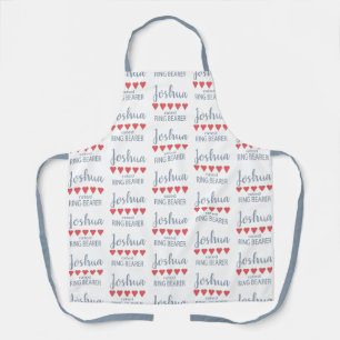 Bridal & Wedding Party 5 Heart Ring Bearer Apron