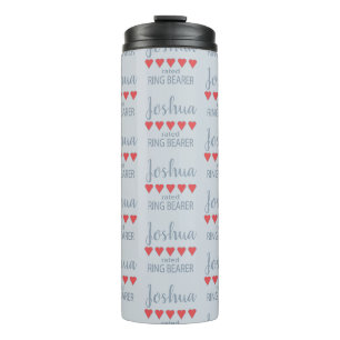 Bridal & Wedding Party 5 Heart Ring Bearer Thermal Tumbler