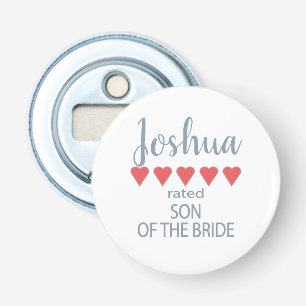 Bridal & Wedding Party 5 Heart Son of Bride Bottle Opener