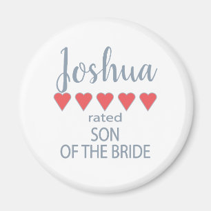 Bridal & Wedding Party 5 Heart Son of Bride Magnet
