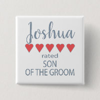 Bridal & Wedding Party 5 Heart Son of Groom