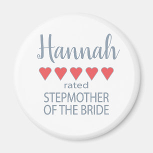 Bridal & Wedding Party 5 Heart Stepmother of Bride Magnet