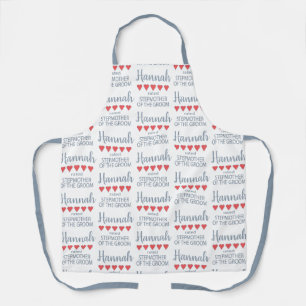 Bridal & Wedding Party 5 Heart Stepmother of Groom Apron