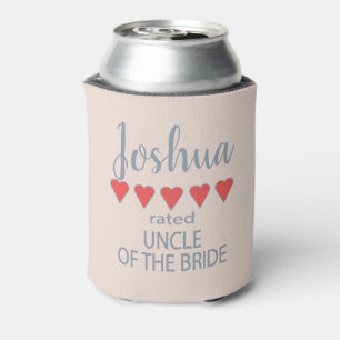 Bridal & Wedding Party 5 Heart Uncle of Bride Can Cooler