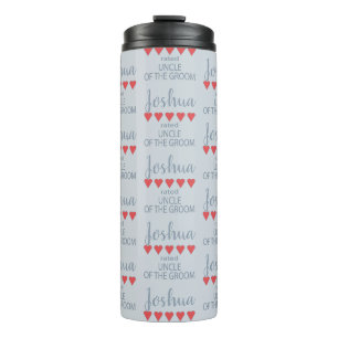 Bridal & Wedding Party 5 Heart Uncle of Groom Thermal Tumbler