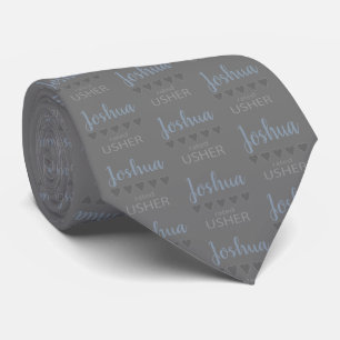 Bridal & Wedding Party 5 Heart Usher Tie