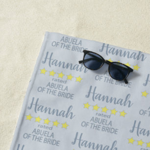 Bridal & Wedding Party 5 Star Abuela of Bride Beach Towel