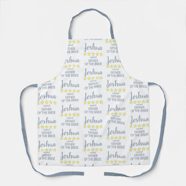 Bridal & Wedding Party 5 Star Father of Bride Apron (Front)