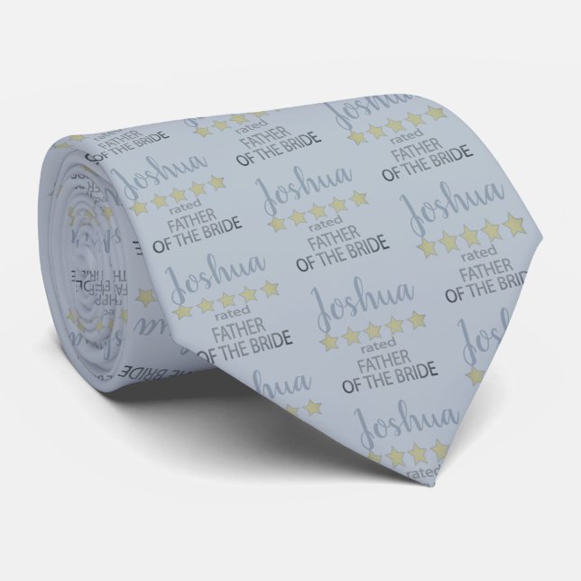 Bridal & Wedding Party 5 Star Father of Bride Tie (Rolled)
