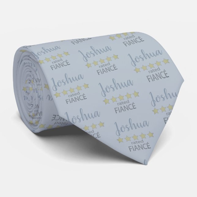 Bridal & Wedding Party 5 Star Fiance Tie (Rolled)
