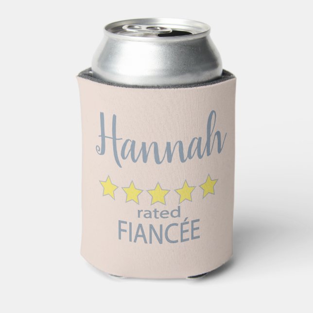 Bridal & Wedding Party 5 Star Fiancee Can Cooler (Can Back)