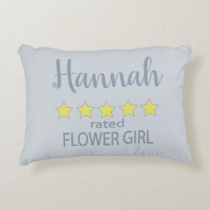 Bridal & Wedding Party 5 Star Flower Girl Decorative Cushion