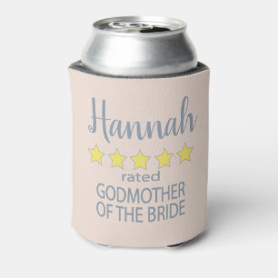 Bridal & Wedding Party 5 Star Godmother of Bride Can Cooler