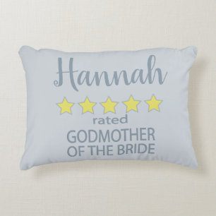 Bridal & Wedding Party 5 Star Godmother of Bride Decorative Cushion