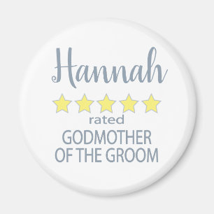 Bridal & Wedding Party 5 Star Godmother of Groom Magnet