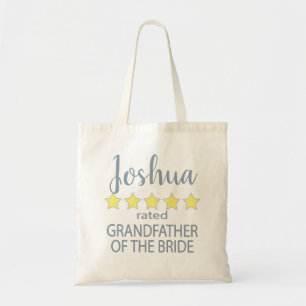 Bridal & Wedding Party 5 Star Grandfather of Bride Tote Bag