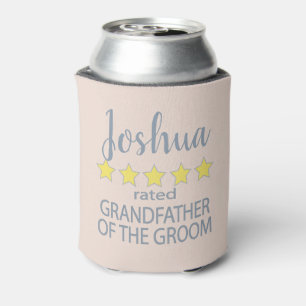 Bridal & Wedding Party 5 Star Grandfather of Groom Can Cooler
