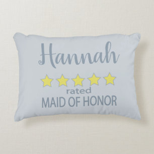 Bridal & Wedding Party 5 Star Maid of Honour Decorative Cushion