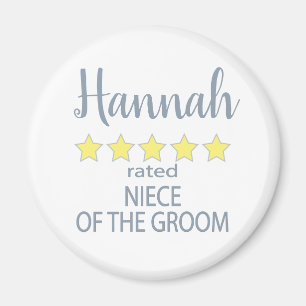 Bridal & Wedding Party 5 Star Niece of Groom Magnet