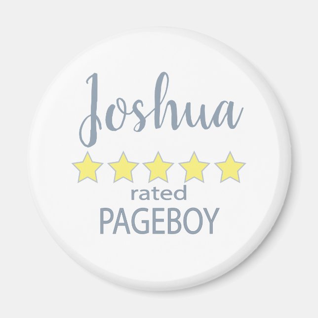Bridal & Wedding Party 5 Star Pageboy Magnet (Front)