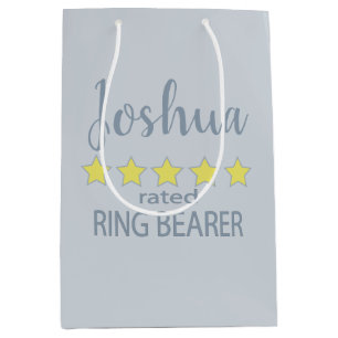 Bridal & Wedding Party 5 Star Ring Bearer Medium Gift Bag