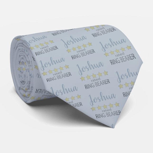 Bridal & Wedding Party 5 Star Ring Bearer Tie (Rolled)