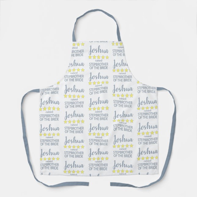 Bridal & Wedding Party 5 Star Stepbrother of Bride Apron (Front)