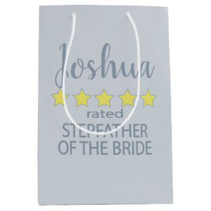 Bridal & Wedding Party 5 Star Stepfather of Bride Medium Gift Bag