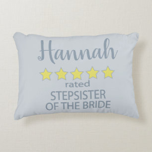 Bridal & Wedding Party 5 Star Stepsister of Bride Decorative Cushion