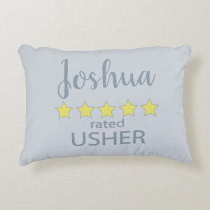 Bridal & Wedding Party 5 Star Usher Decorative Cushion