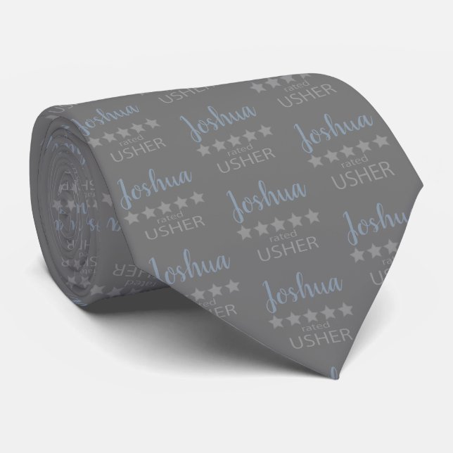 Bridal & Wedding Party 5 Star Usher Tie (Rolled)