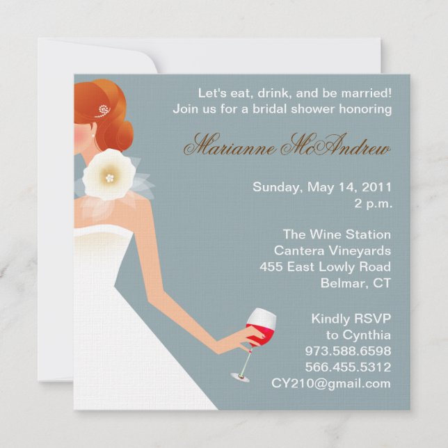 Bridal Wine Invitation (Front)