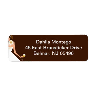 Bridal Wine Invitation (Brunette on brown w/white)