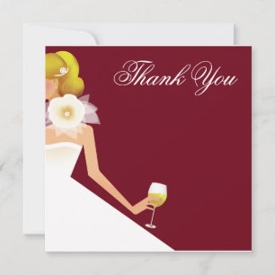 Bridal wine THANK YOU Card