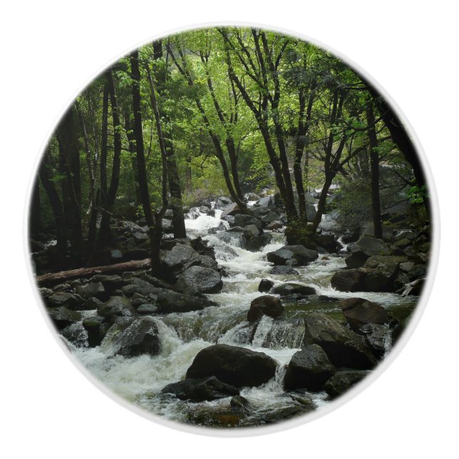 Bridalveil Creek in Yosemite National Park Ceramic Knob (Front)