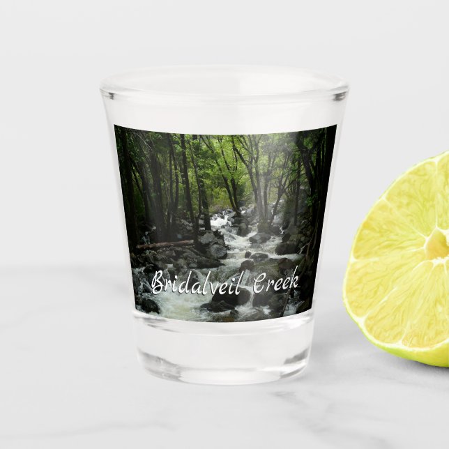Bridalveil Creek in Yosemite National Park Shot Glass (Front)
