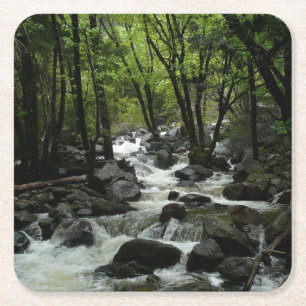 Bridalveil Creek in Yosemite National Park Square Paper Coaster