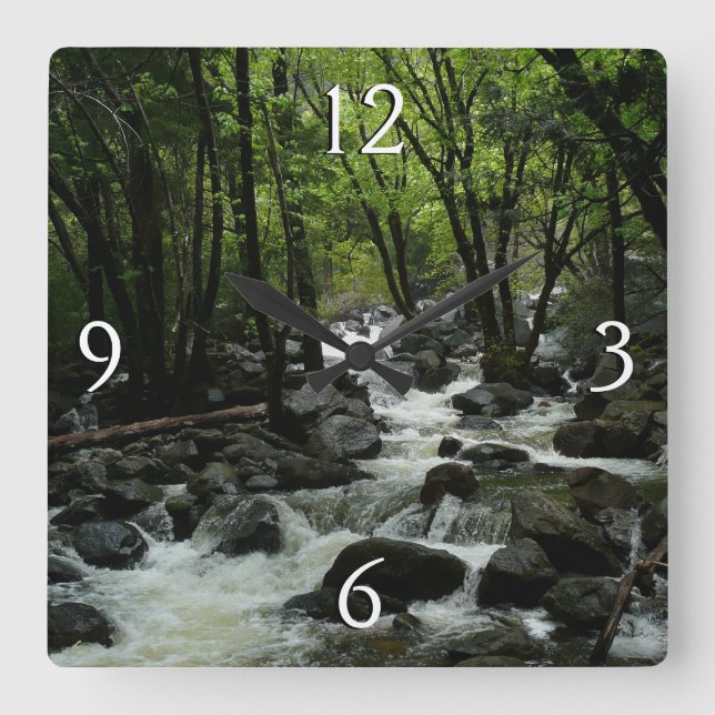 Bridalveil Creek in Yosemite National Park Square Wall Clock (Front)