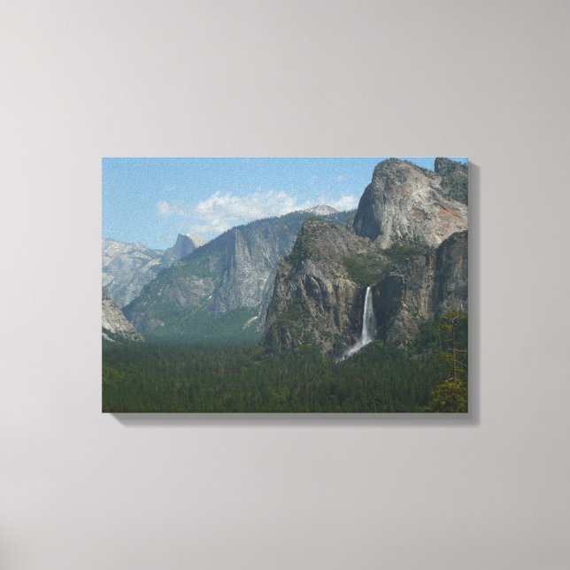 Bridalveil Falls and Half Dome at Yosemite Canvas Print (Front)